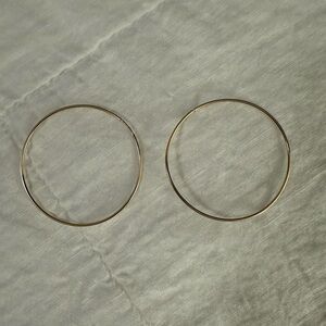 Thin Gold Hoop Earrings